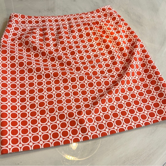 Like New! Ann Taylor orange checkered skirt. Size 10 - Picture 2 of 6